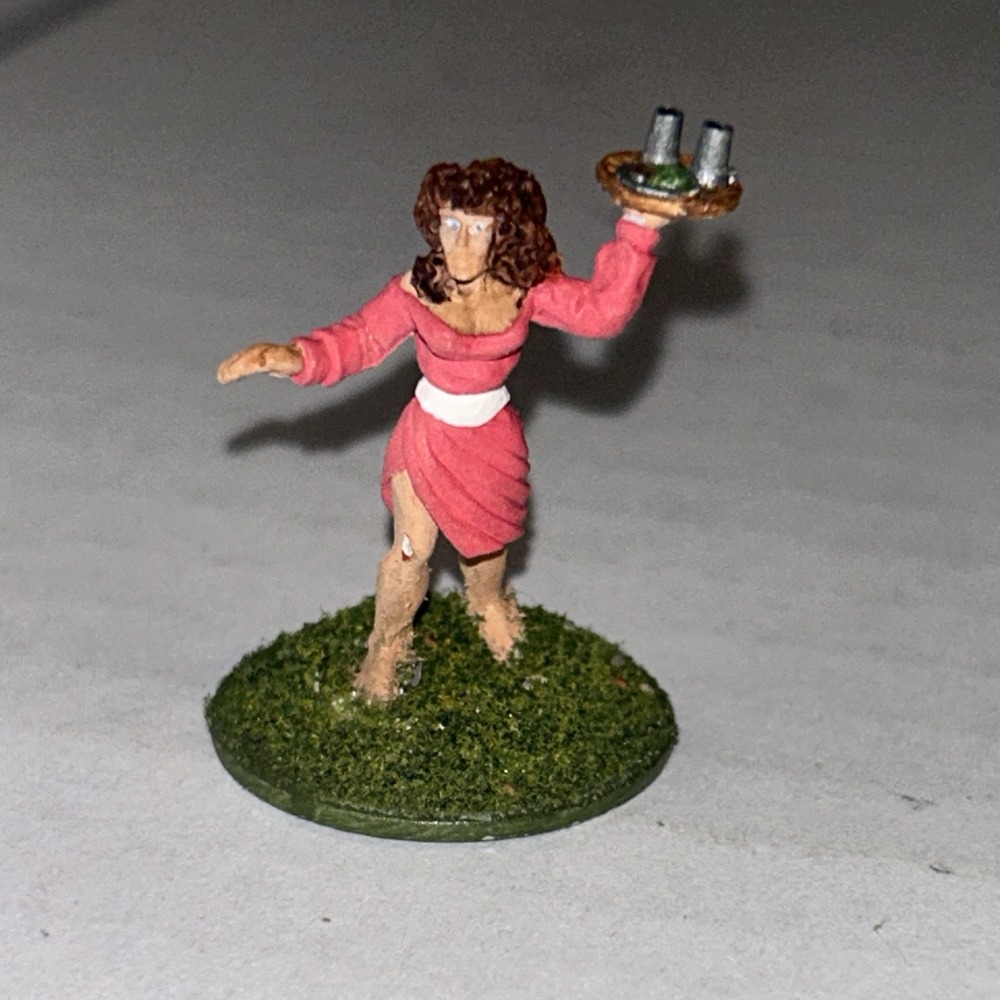 Ral Partha Warhammer Metal Painted Miniature Barmaid Woman Server Waitress‎